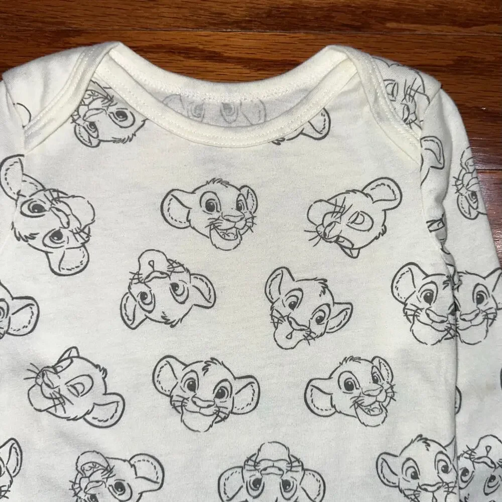 NWT Disney Baby Lion King Simba White Long Sleeve T-Shirt Size 18M